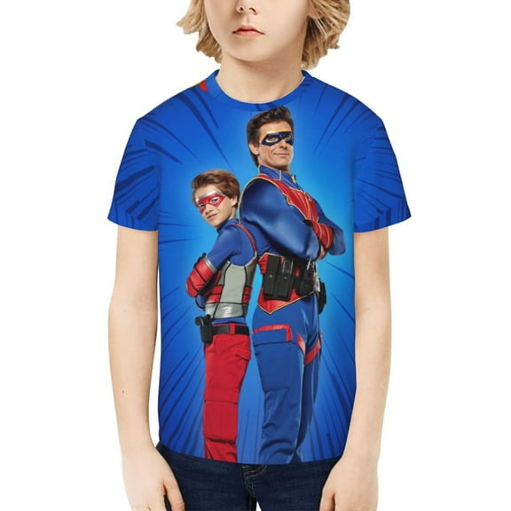 Henry Danger Boys Girls Teens T Shirt Graphic Print Casual Short Sleeve Funny Top Tees Shirt for Youth Kids