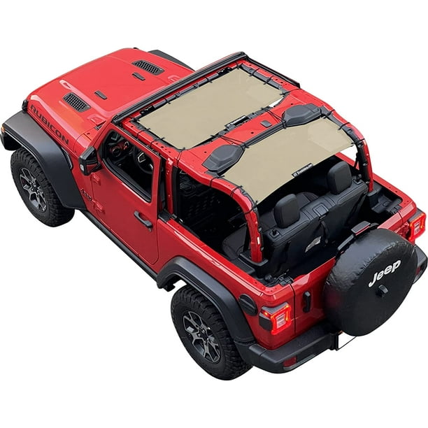 Shadeidea JL Sun Shade for Jeep Wrangler 2 Door Top Sunshade ( 2018 Current ), Front & Rear