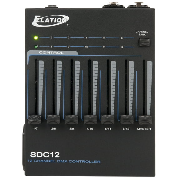 Elation SDC12 Battery Powered Portable Handheld Dmx 12-Channel Controller New