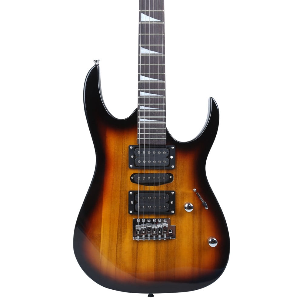 38.6-Inch Beginner Electric Guitar Kit with 20-Watt AMP, H-S-H Pickups, Tremolo Arm, Portable Bag, Shoulder Strap, Cable & Wrench Tool, 6 Strings (Sunset Color)