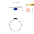 thumbnail image 5 of Angara Natural 0.6 Ct. Blue Sapphire with Diamond Solitaire Ring in 14K White Gold for Women (Ring Size: 12), 5 of 10