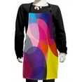 thumbnail image 1 of Geometric Kids Apron, Abstract Colorful Circles Pattern Superimposed Geometric Shapes Illustration, Boys Girls Apron Bib with Adjustable Ties for Cooking Baking Painting, Multicolor, by Ambesonne, 1 of 2