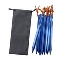thumbnail image 5 of Colaxi Tent Stakes Ground Stakes Aluminum Alloy with Carry Pouch Heavy Duty Metal Stakes for Ground Tarp Pegs for Backpacking Hiking 12 Pieces Blue, 5 of 9