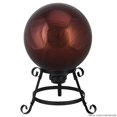 thumbnail image 4 of Northlight 10" Berry Red Shiny Outdoor Patio Garden Gazing Ball, 4 of 5