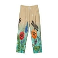 thumbnail image 4 of Bingfone Colorful Plants And Insects Mens All Over Print Sleep Pajama Pants-Large, 4 of 9