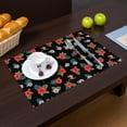thumbnail image 2 of Placemat, Pioneer Flower Floral Print Pattern Place Mats Table Mat Set Of 2, PVC Washable Placemats for Party Kitchen Dining Decoration, 18x12 Inch, Fade Resistant, 2 of 6