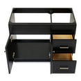 thumbnail image 4 of Ariel Hamlet 42 In. Left Offset Single Sink Base Cabinet In Black, 4 of 9