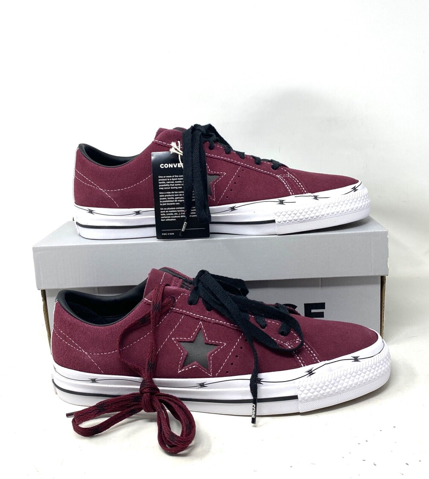 Converse One Star Pro OX Shoes Low Suede Bordeaux Sneakers