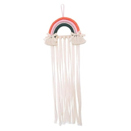 

Rainbow Colorful Handmade Weaving Ornament Decoration Accessories Hanging Pendant for Bedroom Nursery Rooms - A06