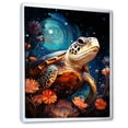 thumbnail image 2 of Designart "Turtle'S Intergalactic Voyage I" Animals Turtle Floater Framed Wall Art Prints, 2 of 5