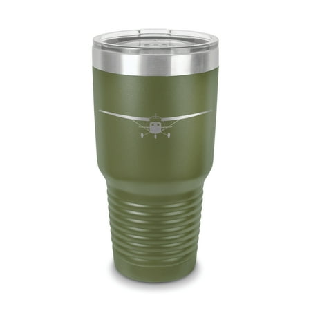 

172 Tumbler 30 oz - Laser Engraved w/ Clear Lid - Polar Camel - Stainless Steel - Vacuum Insulated - Double Walled - Travel Mug - aircraft