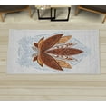 thumbnail image 1 of Lotus Decorative Rug, Flower Bloom Ornaments Exotic Petals Oriental Traditional Boho Design, Quality Carpet for Bedroom Dorm and Living Room, 6 Sizes, Peach Redwood, by Ambesonne, 1 of 1