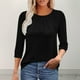 thumbnail image 2 of Tops bonitos,Blusa de encaje con escote en V para mujer, informal, de manga corta, de poliéster, holgada, para uso diario, sopatenor, 2 of 9