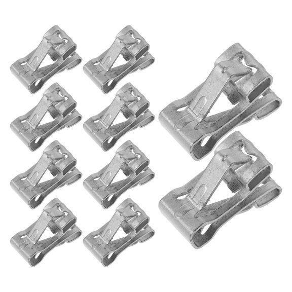 WESIEVYA 50Pcs Plated Silver Metal Dash Mounting Clips for Interior Console and Instrument Panel Secure Fit