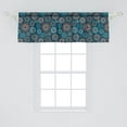 thumbnail image 2 of Ambesonne Flower Window Valance, Summer Illustration, 54" X 18", Orange Dark Blue, 2 of 3