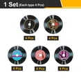 thumbnail image 3 of Uxcell 20 Pack Vinyl Records Decor, 5.5 Inch Blank Vinyl Records 5 Designs Fake CD Album Cover for Rock and Roll Party Dining Home Decorations, (Black, Style 5), 3 of 6