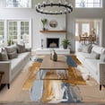 thumbnail image 3 of 5'x7' Area Rugs, Brown Blue Abstract Indoor Outdoor Area Rug for Living Room Bedroom, Ombre Vintage Oil Painting Modern Art Washable Bathroom Rugs Kitchen Floor Carpet Mats Home Decor Aesthetic, 3 of 8