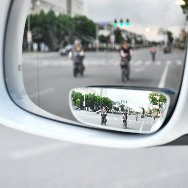 Opolski 1 Paire Carré Angle Mort Miroir 360 Degrés ABS Verre Universel pour les Véhicules Voiture