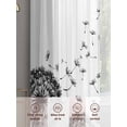thumbnail image 6 of Dandelion Sheer Curtains 72 Inch Length 2 Panels Set Window Treatments, Black White Modern Country Rustic Plants Rod Pocket Semi Curtains for Living Room/Bedroom/Kitchen Décor, 104"W x 72"L, 6 of 7