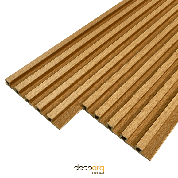 Madera arce, Lambrin Plus Decorativo Wpc Tipo Madera Para Muro, cubre1.7m2, 10PZ Panel Decorativo MADERA ARCE