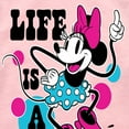 thumbnail image 3 of Disney - Mickey & Friends - Minnie Mouse - Life is a Party - Toddler And Youth Girls Raglan Graphic T-Shirt, 3 of 4