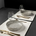 thumbnail image 3 of Thyme & Table Dot 4-Pack Ceramic Low Bowls Black and White, 3 of 4
