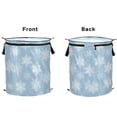 thumbnail image 2 of 50L Extra Large Popup Hamper Collapsible Laundry Basket With Zippered Lid 15.7x18.5in Snowflakes, 2 of 7