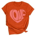 thumbnail image 2 of EQWLJWE Valentine's Day Shirts for Women Trendy Love Heart Graphic Tees Tops Cute Valentines Gift Shirt Short Sleeve Tshirts for Everyday Wear Orange(S-3XL), 2 of 3