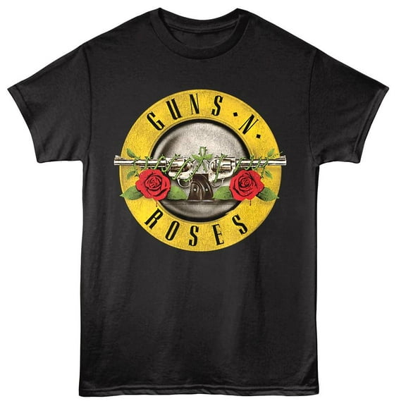 Guns N Roses Band Logo Men's T Shirt (Black, Big&TallXLT)