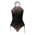 thumbnail image 4 of FhsagQ Ensembles de Maillots de Bain pour Femmes Grande Taille Maillot de Bain Tankini 2 Pcs Maillot de Bain Normal Dos Nu 2 Pcs Imprimé Réglable Couleur Imprimée Bretelles Rembourrées Maillots de Bain Vacances Plage Noir m, 4 of 4