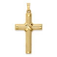 thumbnail image 1 of 14k Yellow Gold Hollow Polished Center X Cross, 1 of 4