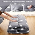 thumbnail image 4 of Japanese Futon Floor Mattress for Adults, Japanese Style Futon Mattress for Floor, F loral Printed Futon Mattress Sleeping Mattress, Tatami Mat, Camping Mattress, Star, 4 of 9