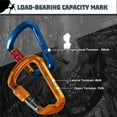 thumbnail image 6 of 2WIN2BUY 2 Packs Auto Locking Carabiner,30KN Heavy Duty Large Clip Climbing Carabiner,Aluminum Twist Lock Carabiners for Rock Climbing,Camping,Rescue (CE Rated,D Shape), 6 of 10