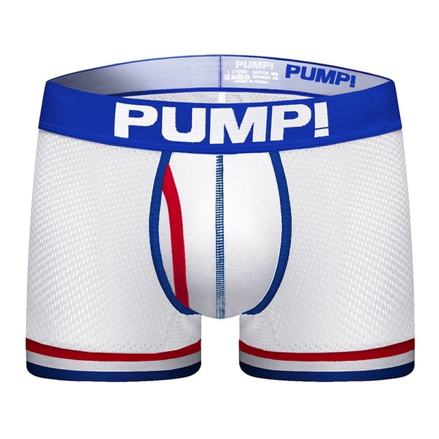 PUMP! Calzoncillos Tipo Bóxer Con Entrepierna De Malla Para Hombre De Larga Duración, Doble Capa, Cómodos, Transpirables, Suaves, Correas Elásticas, Calzoncillos Bóxer Masculinos Dominantes De Secado