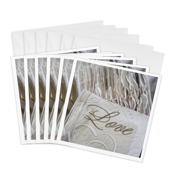 3drose, Love, Wedding Ceremony Program Cover - Li05 Jen0004 - Jim Engelbrecht, 6 Greeting Cards with Envelopes