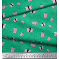 thumbnail image 2 of Soimoi Green Rayon Fabric Dot & Gift Box Party Print Fabric by the Yard 56 Inch Wide, 2 of 3