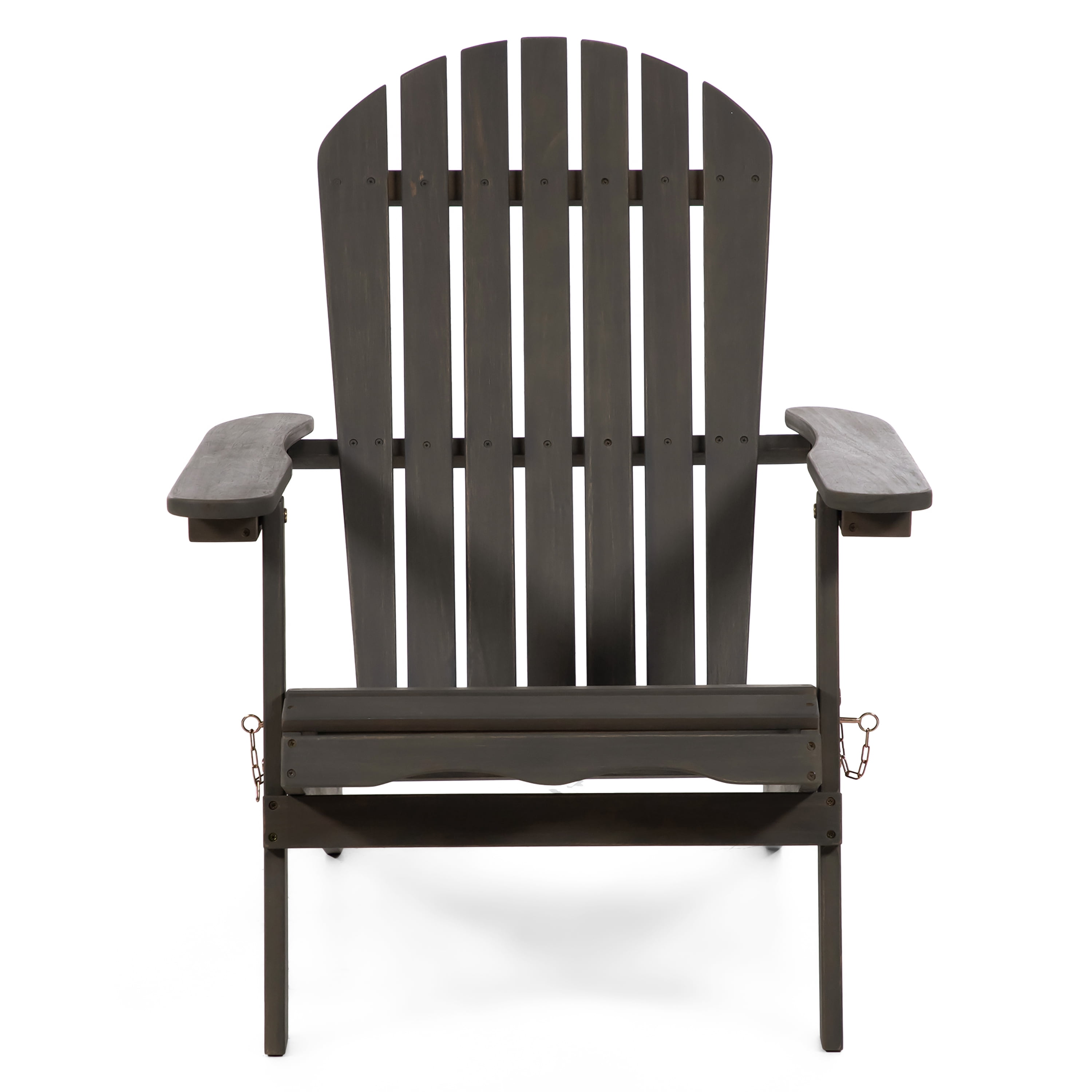Furniture of America Taylor Wood Foldable Patio Adirondack Chair, Weathered Gray