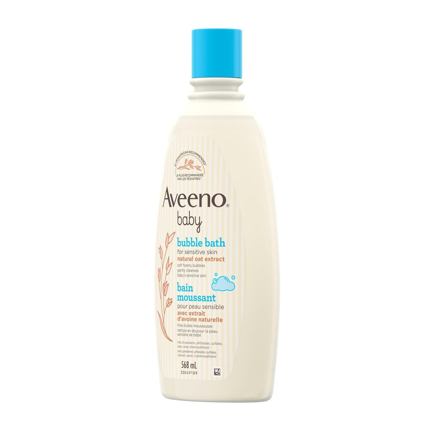 Bain moussant Aveeno - Soins de la peau pour bébés - Nettoyant pour peau sensible - Hypoellergénique - 568 ml 568 ML