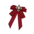 thumbnail image 4 of Broche de lazo con lazo, broche para corbata, preatado, decoración con lazo, elegante para damas Rojo, 4 of 9