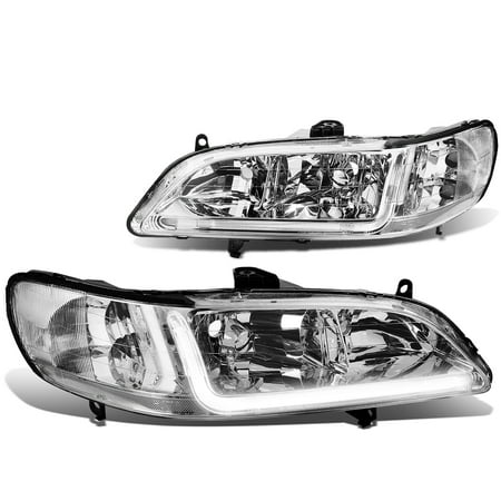 - For 1998 to 2002 Honda Accord LED DRL Light Bar Headlight Chrome Housing Clear Corner Headlamp 99 00 01 Left+Right