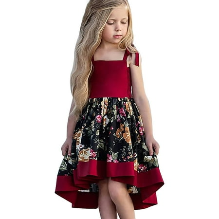 

Uccdo Toddler Baby Girls Strap Party Formal Dresses Princess Floral Tulle Dress Sundress 0-5T