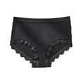 thumbnail image 3 of Bxsruta Women's Plus Size High Waist Seamless Breathable Lace Thong for Everyday Comfort, 3 of 8