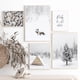 thumbnail image 4 of Pintura en lienzo de escena de invierno para decoración de sala de estar, carteles nórdicos, impresiones de pared, cuadro de cabina de Navidad, bosque nevado, 2024, 4 of 4