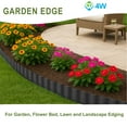 thumbnail image 4 of 4W Landscape Edging, 6-in x 20-ft, Flexible Corrugated Lawn Border, Galvanized Steel, Black, 4 of 9