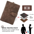 thumbnail image 5 of Nvzi Cartera corta de piel, cartera mediana, 30% de descuento, tarjetero, cartera Zero con hebilla y cremallera, bolso de mano, azul claro, 1 pieza, 5 of 5