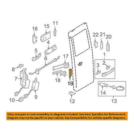 Dodge CHRYSLER OEM Lock Hardware-Rear Loading Door-Inner Bracket Brace 5104430AA