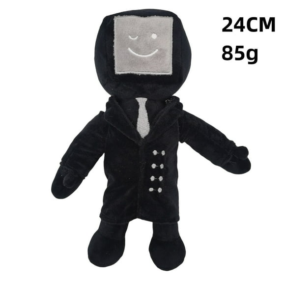 Toilette Homme Peluche, Cameraman Peluche Titan TV Homme 9.84 Po/25cm Jouets Drôle Sourire Visage Doux Peluche Anime pour les Fans Enfants Amis et Collectionneurs Halloween Noël Anniversaire Cadeau Meilleur Gi Christma