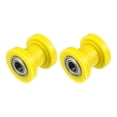 thumbnail image 1 of Unique Bargains 2 Pcs 10mm Drive Chain Pulley Chain Adjustment Tensioner Rubber Wheel Guide for Motorcycle ATVs Yellow, 1 of 7