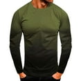 thumbnail image 1 of Blusas y camisas de manga larga y cuello redondo para hombre, estilo casual, con estampado degradado, cuello redondo, camiseta de manga corta, abrigo de poliéster., 1 of 2