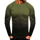 thumbnail image 1 of Blusas y camisas de manga larga y cuello redondo para hombre, estilo casual, con estampado degradado, cuello redondo, camiseta de manga corta, abrigo de poliéster., 1 of 2